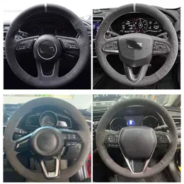 New Customized Car Steering Wheel Cover Anti-Slip Suede Braid For Audi C6 B8 2008-2010 A5 2008-2010 8P 2008-2013