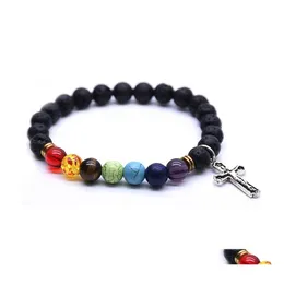 Beasted Cross Beads Bears Bracelet для мужчин Женщины религиозные украшения для доставки браслетов Dhzcw