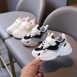 Sample oddychające szary gruby sneaker dla chłopców Baby Outdoor Buty do biegania Dziewczęta różowe buty tenisowe