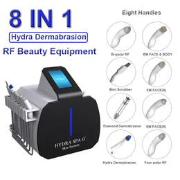 Microdermoabrasão remove cravos sardas máquina de remoção hydra rf limpeza profunda rejuvenescimento da pele equipamento de uso do salão de beleza 8 em 1