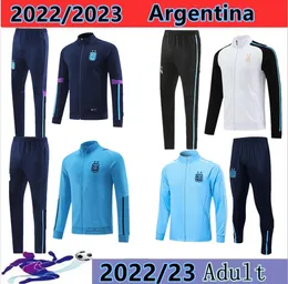 2022 2023 Argentinas Trainingsanzug Fu￟balltrikot Training Anzug Fu￟ball -Hemd Maradona di Maria 22/30 M￤nner Kids Kit Trailsuit Sets Uniformen