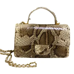 7A new top ladies leather bag designer luxury python 20cm shoulder crossbody handbag classic fashion retro flap bag replica multicolor original wholesale gift box