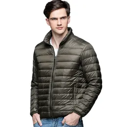 Мужчины Down Parkas осень зимний мужчина утиная куртка Ultra Light Thin S 3xl Spring Jackets Men Stand Overwar