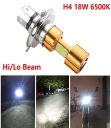 H4 18W LED 3 COB DC 12V White Motorcycle Reflight żarówka 2000LM 6500K Belka Hilo Wysoka moc Super Bright Light Lamp4656693