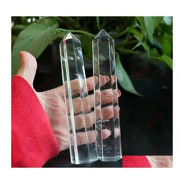 الفنون والحرف الفنون الطبيعية والحرف الكريستال كبيرة مسح الكوارتز برج الكوارتز Clear Clear Crystals Obelisk Wand Healing 2087 V2 DHJHJ