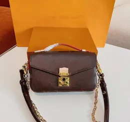 designerväskor handväska Klassisk tvärkropp Äkta äkta tygväska läder med serienummer Hög kvalitet dammode med låda