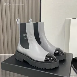 Ayak bileği botları tasarımcı deri boot platform topuk kanal patik moda kadınlar kış seksi kadın ayakkabı ccity fghbv
