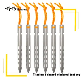 Utomhusgadgets Tito Tent Nails V Shaped Design Camping Windproof Equipment Tent Tool f￶r Soft Ground 681012PC 221203