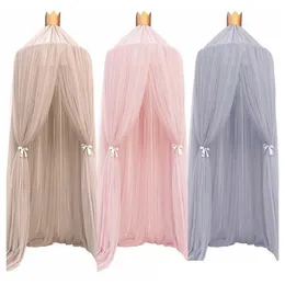 Crib Netting Mosquito Net with FREE Stars Hanging Tent Baby Bed Canopy Tulle Curtains for Bedroom Play House Kids Room Decor 221205