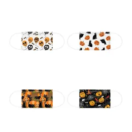 Maski projektantów Masowe Maski do twarzy Halloween Adt Kids Cartoon Pattern Daily Protection Prevention Nietwena maska ​​HH93307 17 DHCFG