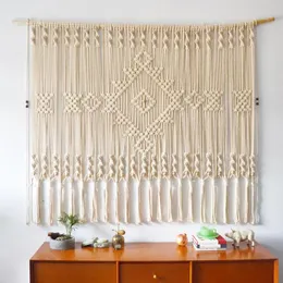 Party Decoration 130cm X 110cm Macrame Curtain Wedding Arch Backdrop Wall Hanging Boho Door Window Po