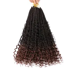 LANS 22インチ合成川の箱編み巻き髪の髪の毛の編組女神かぎ針編み12ルーツスパックボヘミアンカールエンドLS342128378