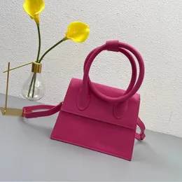 7a designer totes handväskor mode axelväska ny topp lyx runda väskor ring handtag läder läppstift kosmetiska väskor med ruta 20 cm