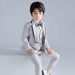 Suits Flower Boys Top Quality Wedding Party Suit Gentleman Formal P ography Dress Kids Tuxedo Outfits Children Performance Costume L221205