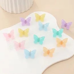 Charm Butterfly Stud ￶rh￤nge f￶r kvinnor flickor grossist nytt hip hop f￤rgglad akryl harts djur sm￥ ￶rh￤nge g￥va smycken