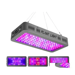 Grow Lights 1200W Double Switch FL Spectrum LED Grow Lamp f￶r inomhusblommor Plantor Veg Tent Plant Light 85265V Drop Delivery Light OTPW1