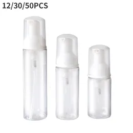 أدوات المكياج 12305050pcs شفافة فارغة Eylelash Foam Pump Pump Cream Cleanser Bubble Blastic Bottle Mascara زجاجة تنظيف 221205