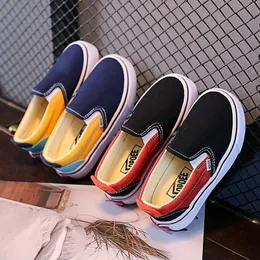 Sneakers Children Casual Shoes Unisex Black Blue Girls Canvas hoes Student Slip On for Boys Flats Toddler D12273 221205