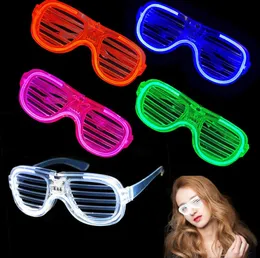 Party Supplies LED Light Glasse Flashing Fönsterformar Formglassledda blixtglasögon Solglasögon Dances Festival Decoration SN434