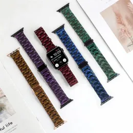 الأشرطة الذكية الفاخرة السحرية Three Bead Glitter Wrist Strap Link Bracelet Barband Band for Apple Watch 38 40 41 42 44 45mm 49mm Iwatch Series Ultra 8 7 6 SE 5 4 3 2