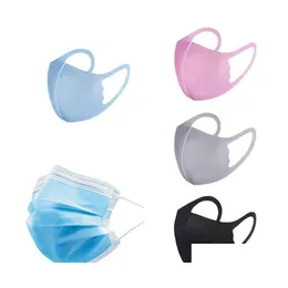 Designer Masks Face Mask Mouth Adt Kids Boy Er Pm2.5 Respirator Dustproof Anti Dust Washable Reusable Ice Silk Cotton Child Masks Dh Dhzr5