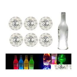 Iluminagem de novidade 6cm Coasters de brilho Luz 4 LEDS ROVA INLUSIDADE ATUALIZAￇￃO LUDRO DE BRANCHA LUZ FLANSTENTES PARA OS NOVA DE NOTCL OTHAK NATA DE NATA DE NOVA