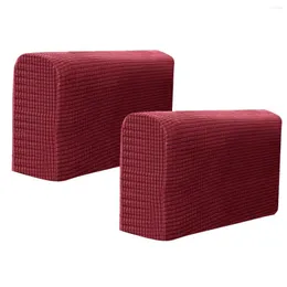 의자 덮개 2pcs Universal Elastic Sofa Armrest Cover 간단한 측면 수건 홈 오피스 가정 용품을위한 보호 천