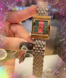 Famous Classic Designer Style Luxury Fashion Crystal Watches 316L A￧o inoxid￡vel feminino Dial quadrado Skeleton Dial Dial