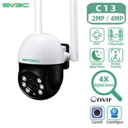 IPカメラ1080p Surveillance PTZ Camera with WiFi SV3C Wireless Home Security Camera 4x Digital Zoom IP CCTV AI Human Camhi T221205を検出する