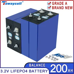 200AH LifePo4 Battery laddningsbart 3.2v Bateria Grade A helt ny litiumjärnfosfatprismatiska celler för solinverterare RV