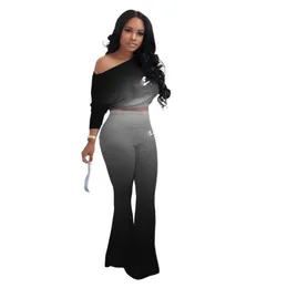 2023 Marka Tasarımcı Kadın Nakış Mektubu Takipleri Kış Bahar Düz Renk 2 Parça Set Gündelik Ceket Pantolon Moda Sporları Takım Uzun Kollu Giysiler