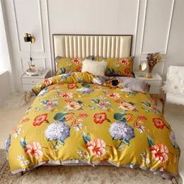 Bedding sets Svetanya Chinese Traditional Yellow Luxurious Set Egyptian Cotton Duvet Cover Queen King Size Linens Pillowcases 221205