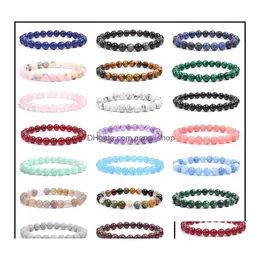 Beaded Beaded Strands Bracelets Jewelry Natural Gemstone Healing Crystal Round Beads Agate Amethyst Watermelon Rose Quartz Morgan St Otuji