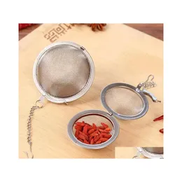 Coffee Tea Tools Tools S M L Stainless Steel Mesh Tea Balls 5Cm Filter Interval Diffuser Brewing Goji Drop Delivery Home Garden Ki Dhh2R