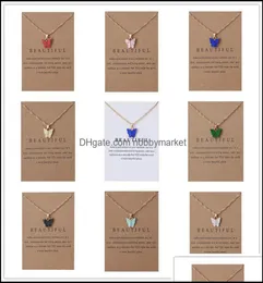 Colares de pingentes pingentes Jóias de joias colar de borboleta fofa coreana para mulheres Declaração de animal doce com presente CARTO DROP 5927446