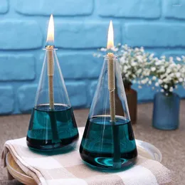 Titulares de vela 1pcs lâmpada de óleo de vidro el decoração de barra adereços de mesa de jantar decoração de decoração de querosene festas de festa idéias