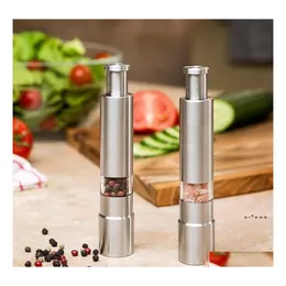 Mills Mills Sublimation Manual Press Type Home Convenient Stainless Steel Pepper Grinder Inventory Wholesale Drop Delivery Garden Ki Dhxte