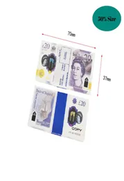 Prop Money Toys UK Pounds GBP British 10 20 50 Notas falsas conmemorativas Juguete para niños Regalos de Navidad o Video Film244Y7163161