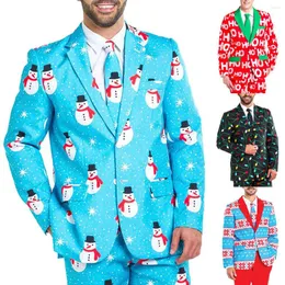 Herrar kostymer män jul blazer vuxen jacka kappa kostymer passar roligt ungkarlparti xmas m-xxl