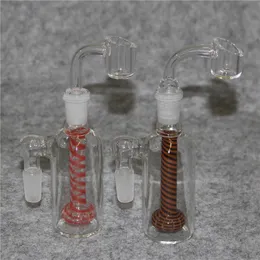 Apanhador de bong bong bong 90 graus braço de filtro árvore Perc 14 mm 18 mm de espessura de cinzas de vidro de cães de cinzas de cinzas de espessura