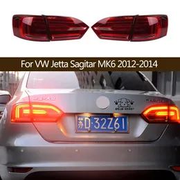 Bil Taillight LED Dynamic Streamer Turn Signal Assembly Fog Brake Reverse Rinnande baklampa f￶r VW Jetta Sagitar MK6 2012-2014 BALLLAMPS