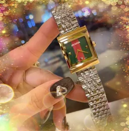 ファッション女性の正方形の形状ダイヤル時計24mmアイスアウト有名なデザイナークォーツムーブメントレディ316Lステンレススチール時計腕時計