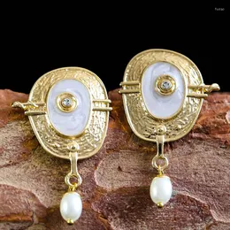 Dangle Earrings Classic Charm Vintage Pearl Long Brincos Boucle D'oreille 2022 For Female Wedding Jewelry