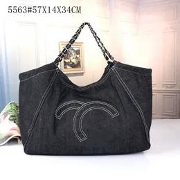 2023 Nova sacola de moda feminina de luxo designer de marca sacola casual bolsa de um ombro portátil corrente feminina denim couro bolsa de ombro de compras w221206