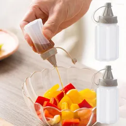 Storage Bottles 4PCS/Set Mini Portable Seasoning Box Jam Squeeze Bottle Suit Barbecue Sauce Kitchen Transparent Spice Jar