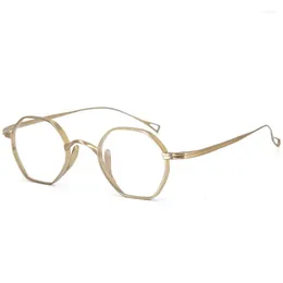 Okulary przeciwsłoneczne ramy japońskie ręcznie robione czyste okulary tytanowe mężczyźni retro optyczne okulary ultralekkie recepty vintage szklanki krótkowzroczności