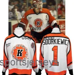 Camisa de hóquei masculina Fort Wayne Komets retrô costurada Personalize qualquer número e nome