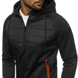 Männer Unten 2022 Frühling Und Herbst männer Pullover Schneeflocke Spleißen Sandwich Baumwolle Plüsch Mantel Strickjacke Mit Kapuze Casual Wear