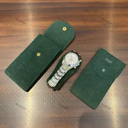 Oglądaj pudełka Flanelette zamszowe aksamitne torby zegarkowe przenośne luksusowe R w Szwajcarii słynna torba z logo