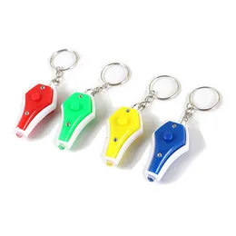 LED Keychain Pendant Creative Vase Fashlight Keychains Purple Light Keyring key Chain